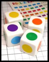 Dice : Dice - Game Dice - Roll A Rainbow by Valentino Toy 1992 - JA Collection Mar 2024